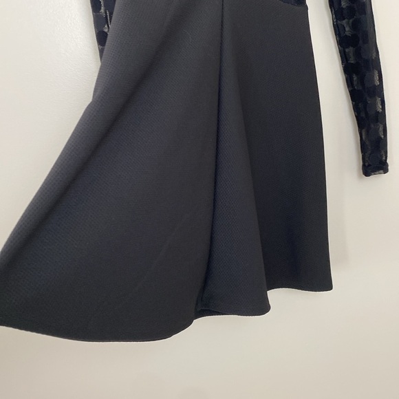 Lulus In Hot Dot-ter Long Sleeve Black Dress - Picture 8 of 11